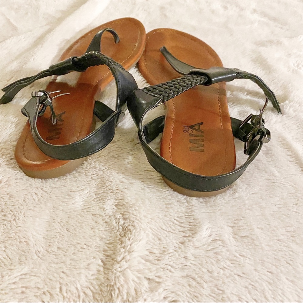 MIA Black Buckle Sandals - Picture 2 of 3